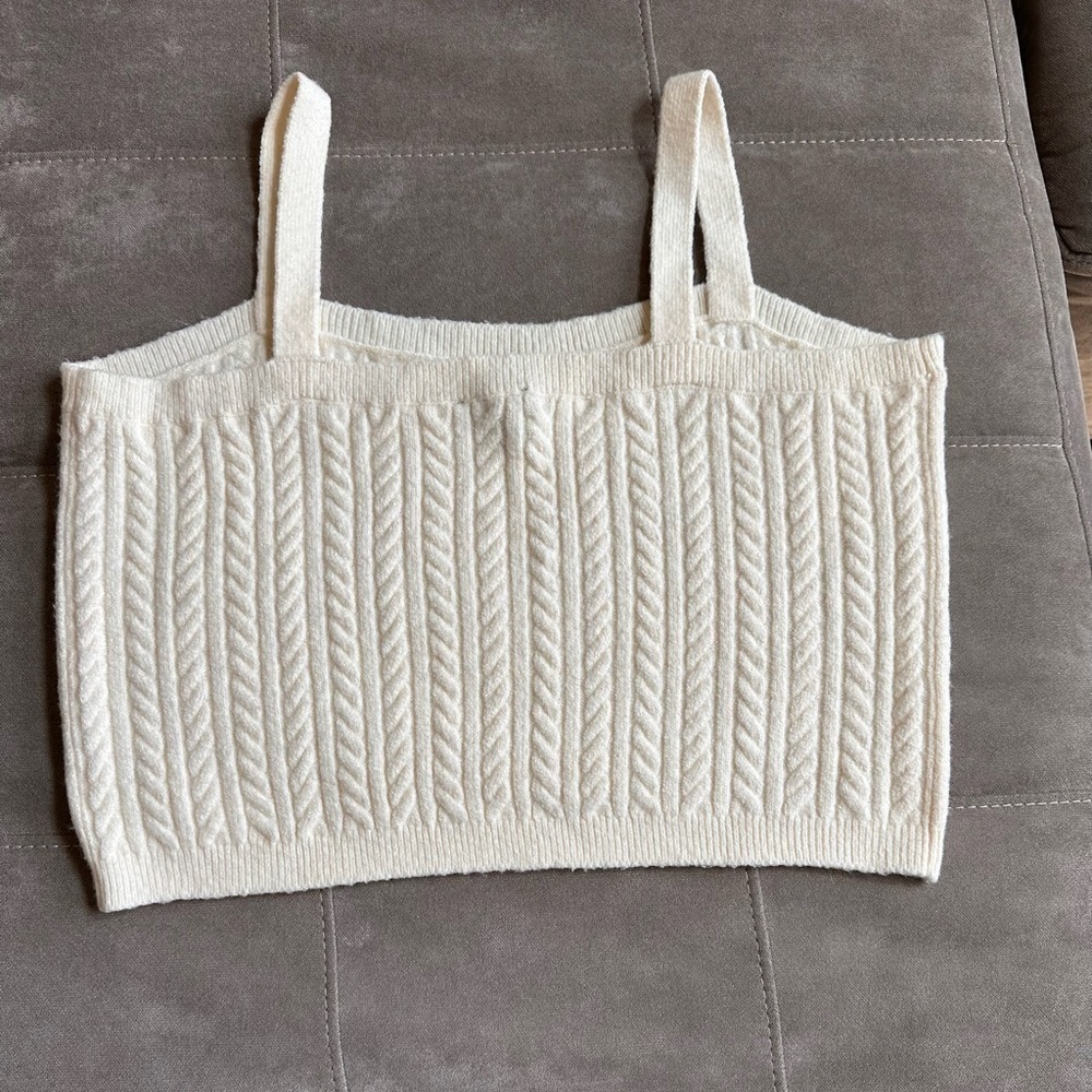 Express Cream Knit Blouse